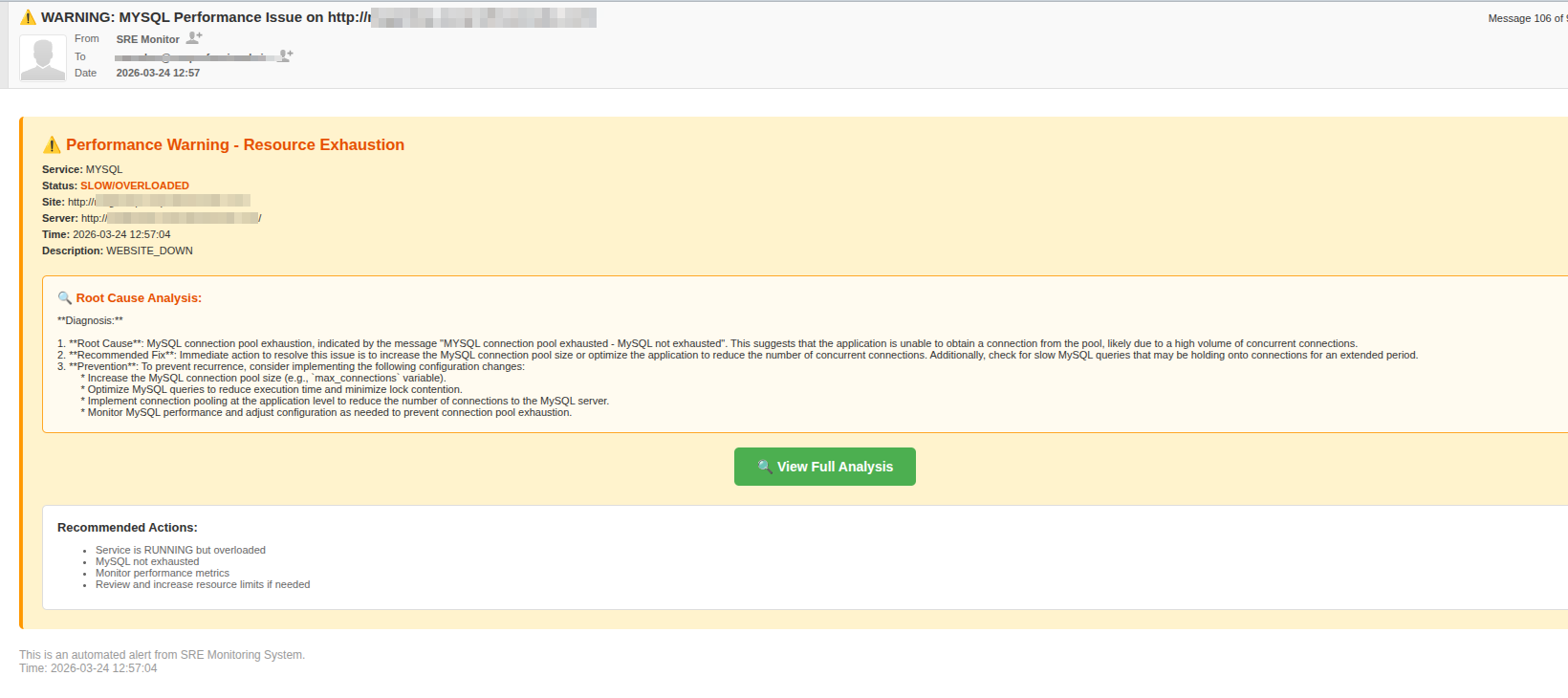 MySQL performance warning